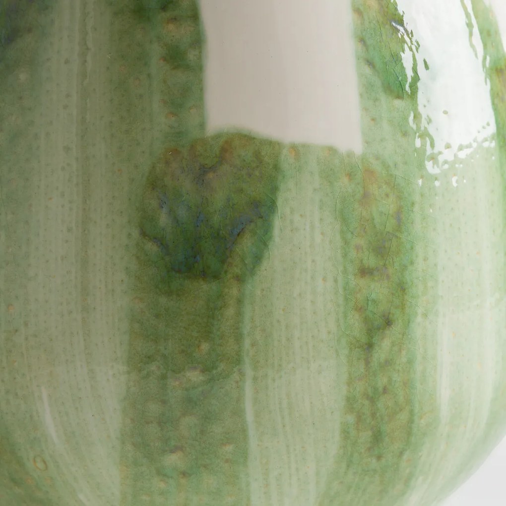 Handgeschilderde vaas van geglazuurd aardewerk, WINGA