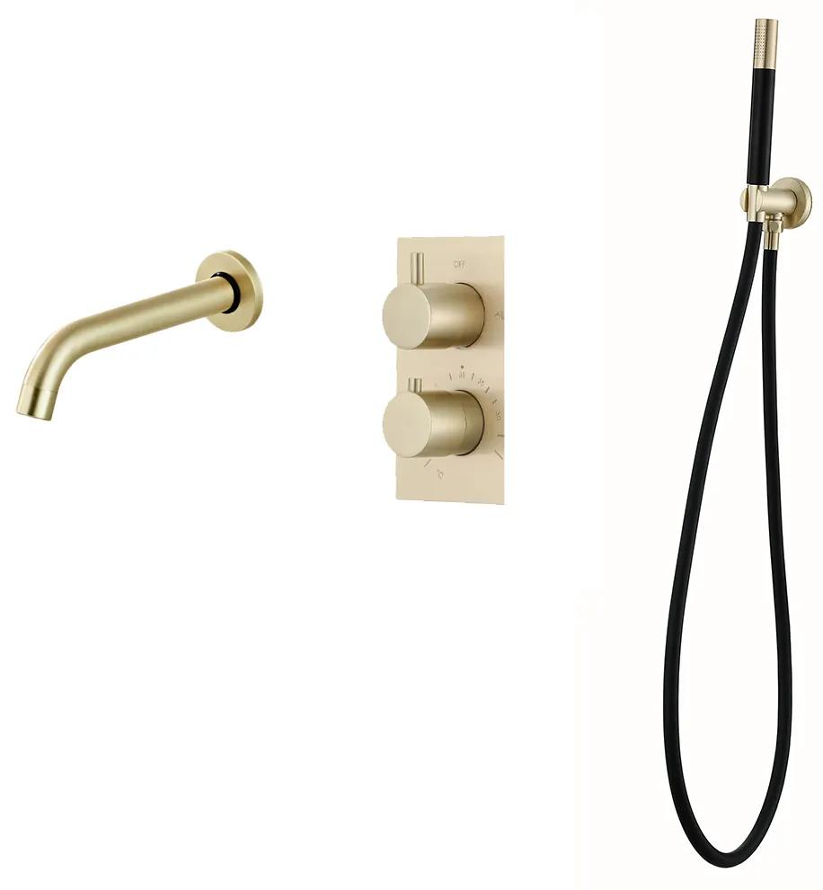 Saniclear Brass Pro inbouw badkraan geborsteld messing / mat goud