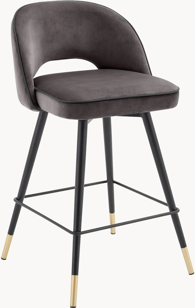 Fluwelen barkrukken Cliff (set van 2)