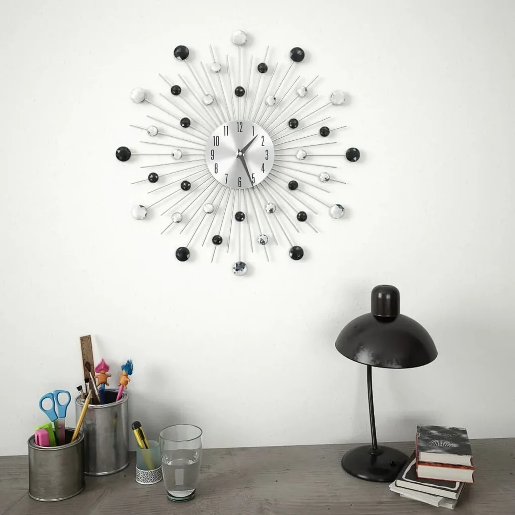 vidaXL Wandklok met quartz-mechanisme 50 cm modern ontwerp