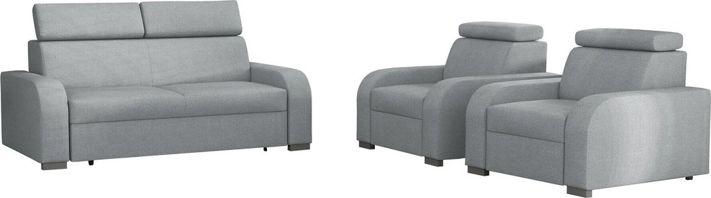 Gestoffeerde meubelset Ovos, Afwezig, 168 kg, Afwezig, Stof, Poten: Kunststof, Hout, Hout: Grenen