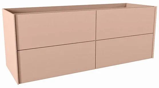 Mondiaz TENCE wastafelonderkast - 130x45x50cm - 4 lades - uitsparing links - push to open - softclose - Rosee M37154Rosee