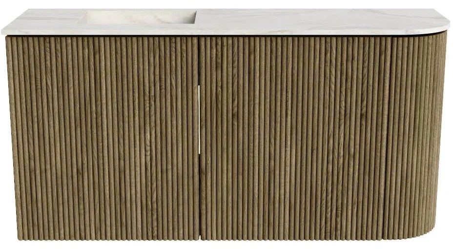 Mondiaz Joya DLux 80cm toiletmeubel ronding rechts dusk met wastafel faye links 1 kraangat ostra