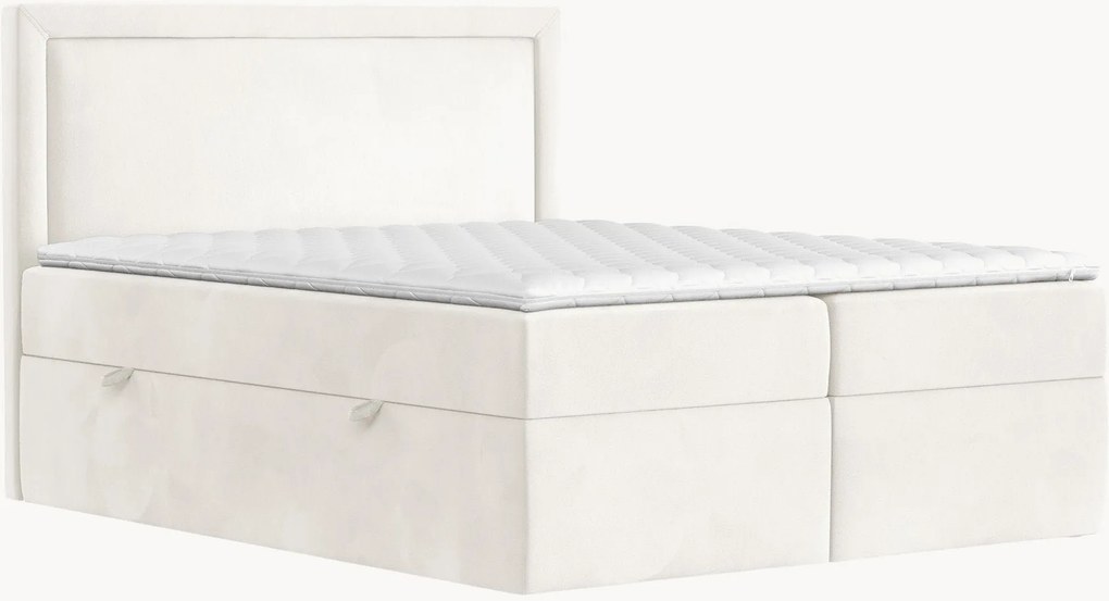 Handgemaakte fluwelen divan bed Rebecca met opbergruimte, H3