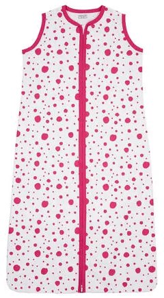 Dots baby slaapzak zomer 90 cm bright pink