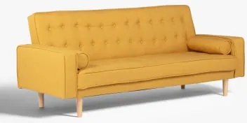 3-zits Slaapbank In Brion-linnen Linnen Geel – Curry - Sklum