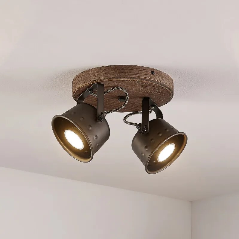 Rubinjo plafondspot, 2-lamps rond - lampen-24
