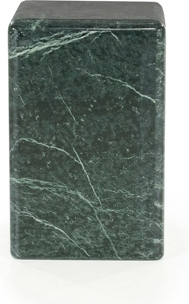 Bijzettafel Groen Marmer Vierkant - 30 X 30cm.