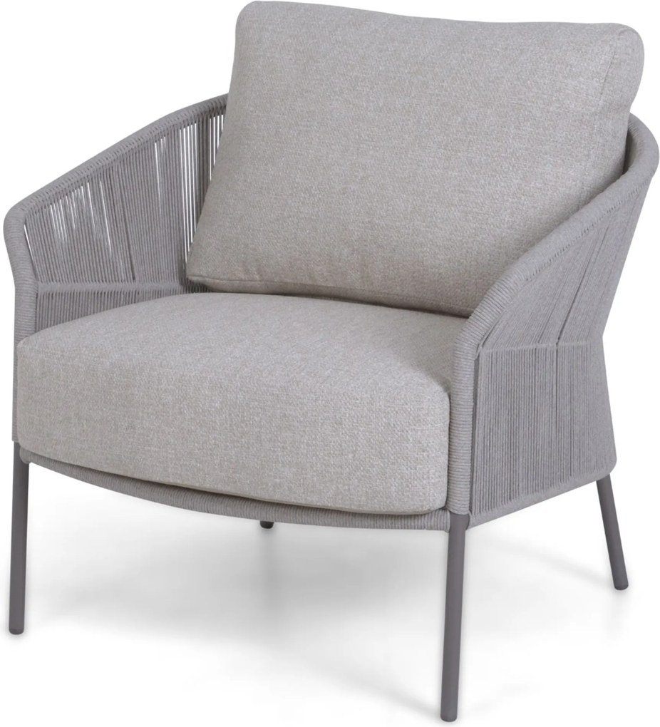 Stoel en Bank Loungeset 5 personen Rope Grijs  4 Seasons Outdoor Florence