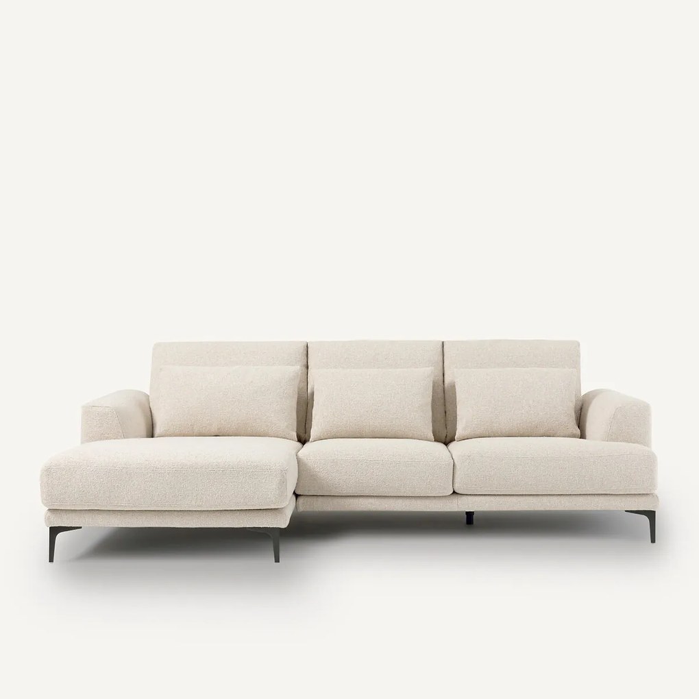 Zitbank met hoek links in bouclé, Marsile