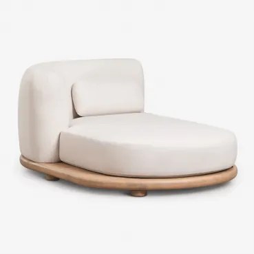 Linker Chaise Longue Module Voor Modulaire Tuinbank Van Acaciahout Gerard Lichte Acaciekleur - Sklum