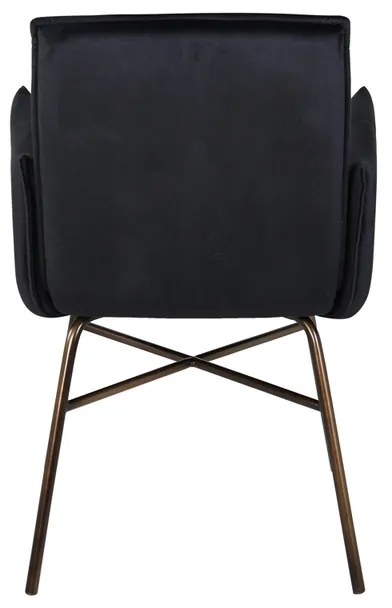 Jörn Eetkamerstoel - Callie -Zwart - Fluweel - Jörn
