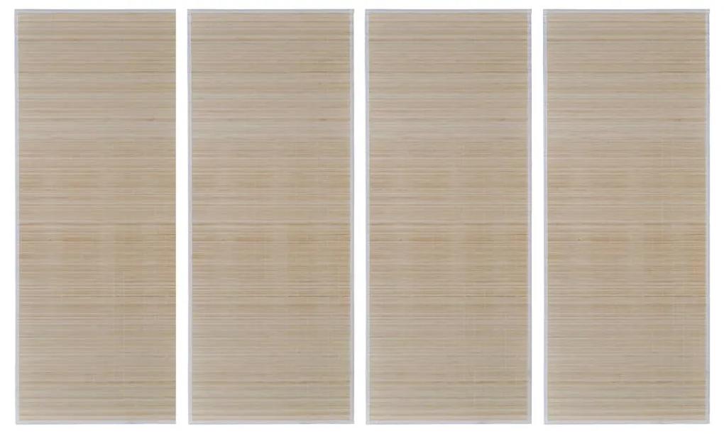 vidaXL Tapijten 4 st rechthoekig 120x180 cm bamboe natuurlijk