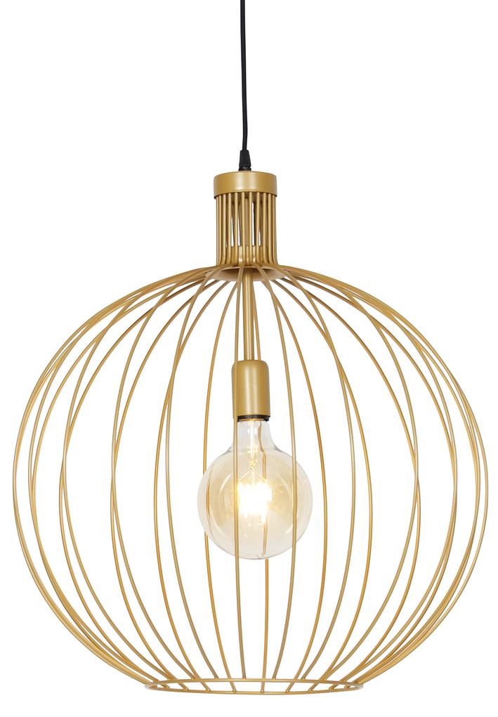 Eettafel / Eetkamer Design hanglamp goud 50 cm - Wire Dos Design E27 rond Binnenverlichting Lamp