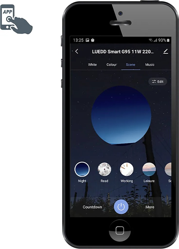 Set van 3 smart E27 LED lampen A60 mat RGBW 8,5W 806 lm 2700K