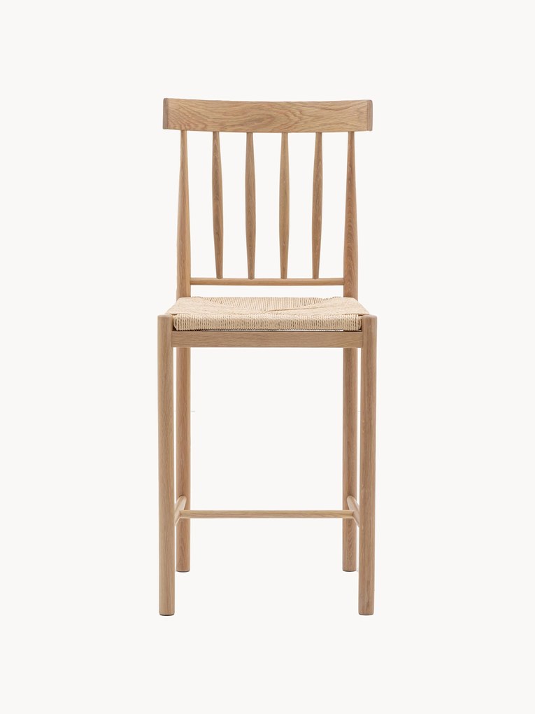 Handgemaakte eikenhouten barstoelen Eton, 2 stuks