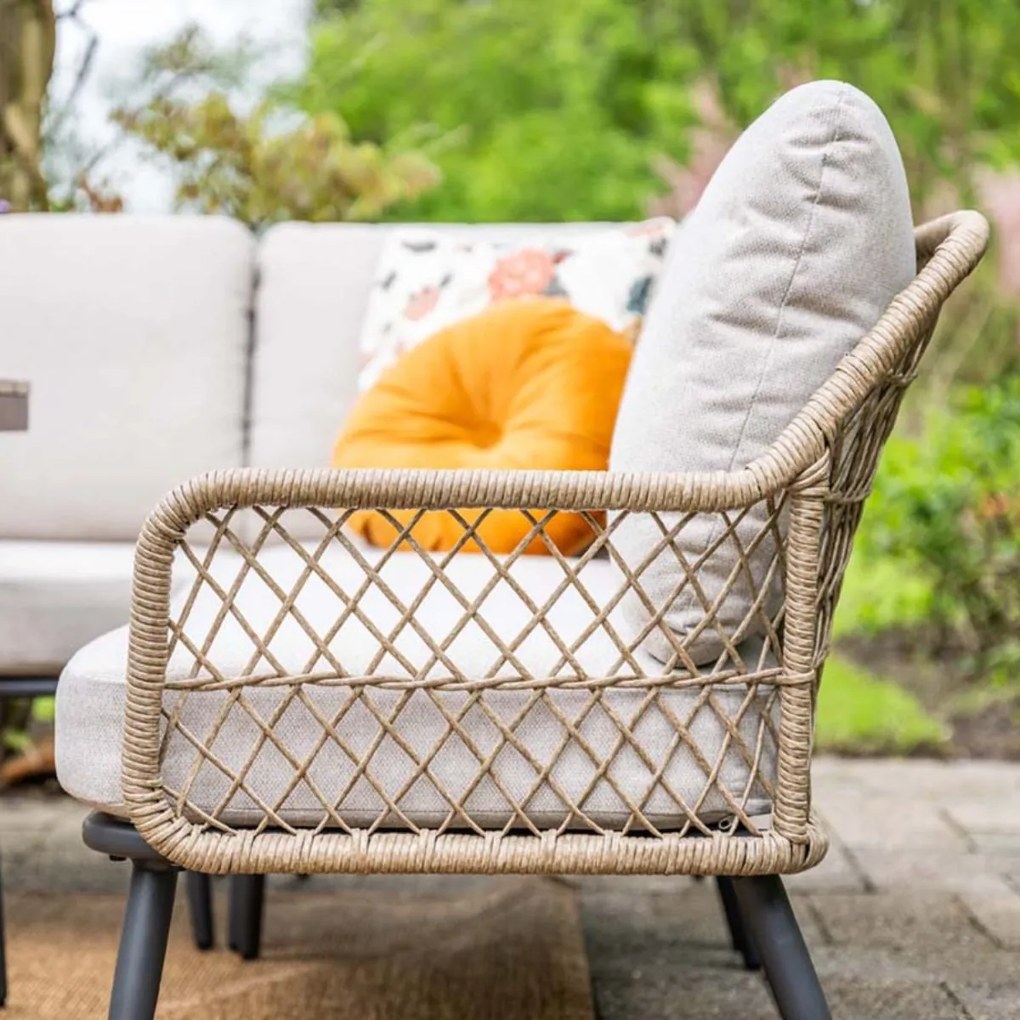 Garden Impressions Kalibo hoek lounge dining set R 4-delig - donker grijs