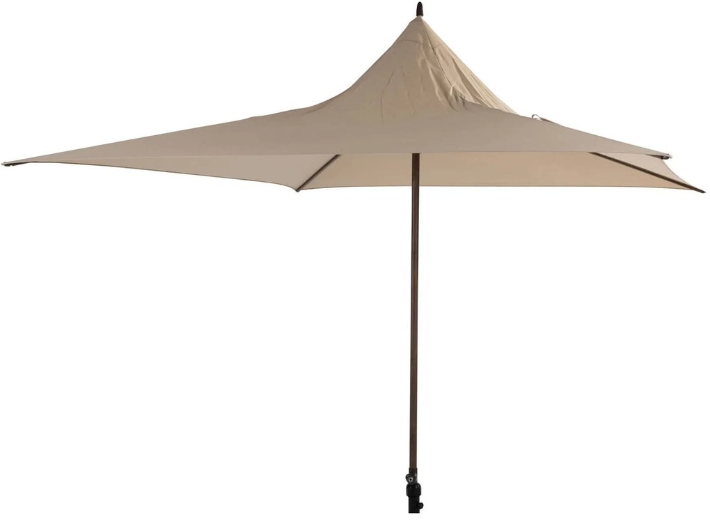 4 Seasons Outdoor Vivenda parasol met Wengé frame en Beach doek 270 x 270 cm  Parasol    beige weerbestendig