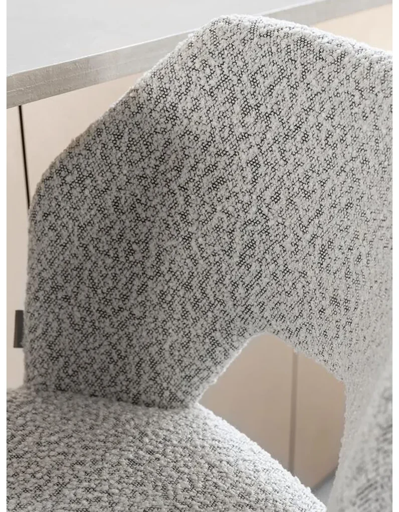 Must Living Bloom Moderne Barkruk Boucle Grijs