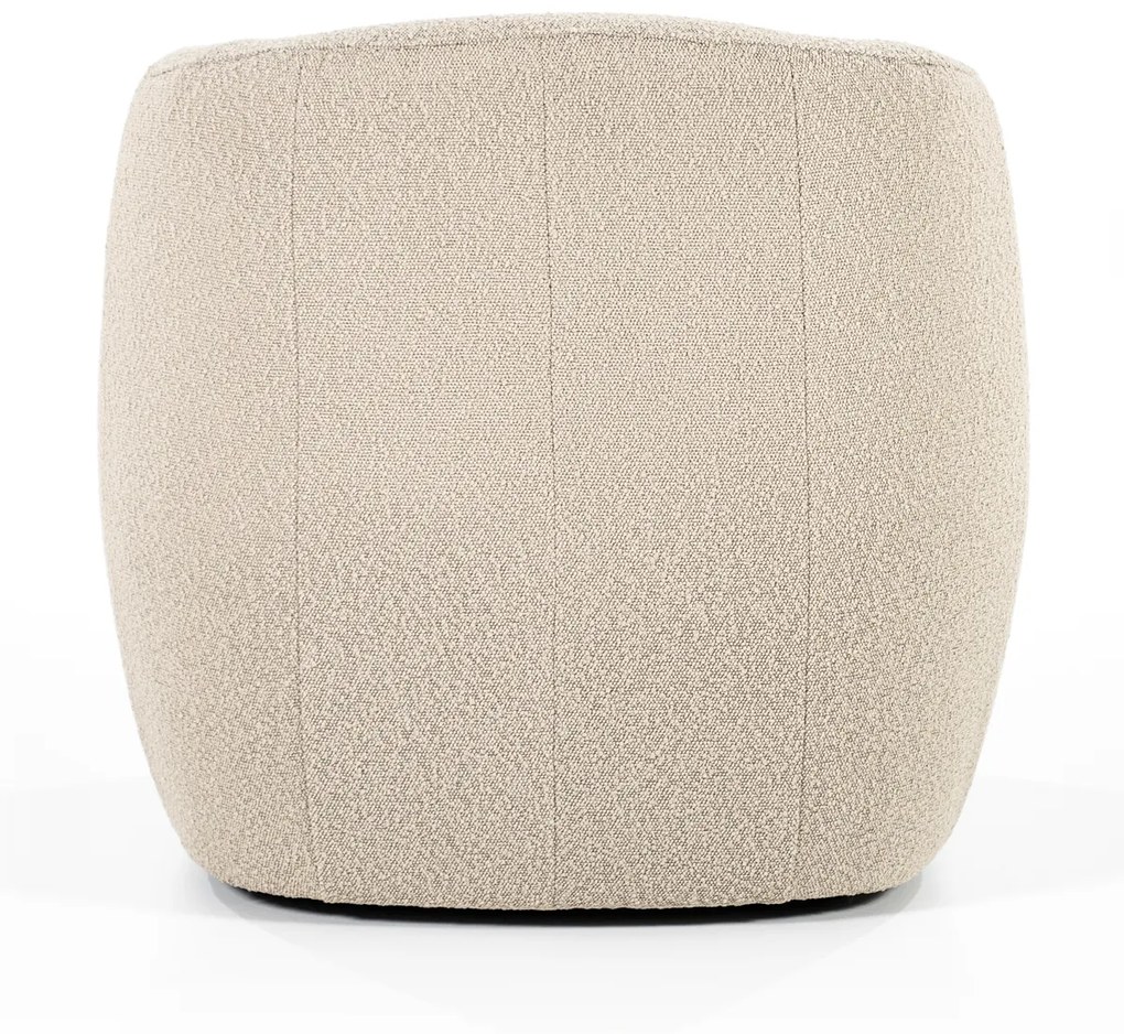 Eleonora Charlotte Taupe Boucle Fauteuil Rond