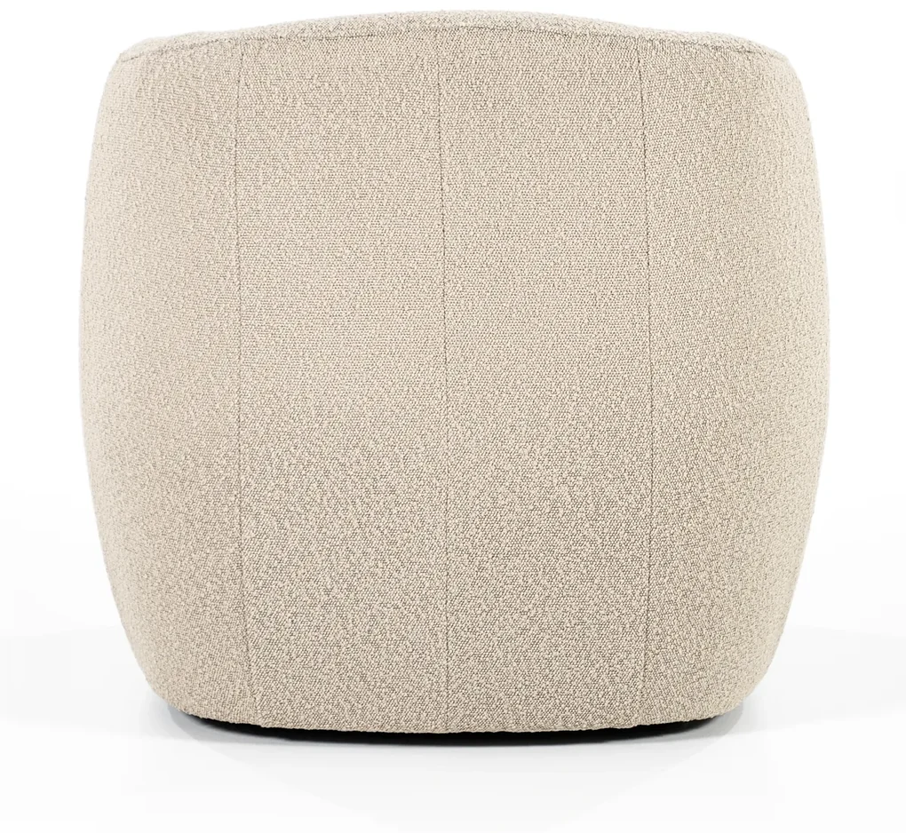 Eleonora Charlotte Taupe Boucle Fauteuil Rond