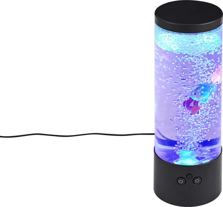 Bubbelbuis zwart 29cm incl. LED RGB - Sealife