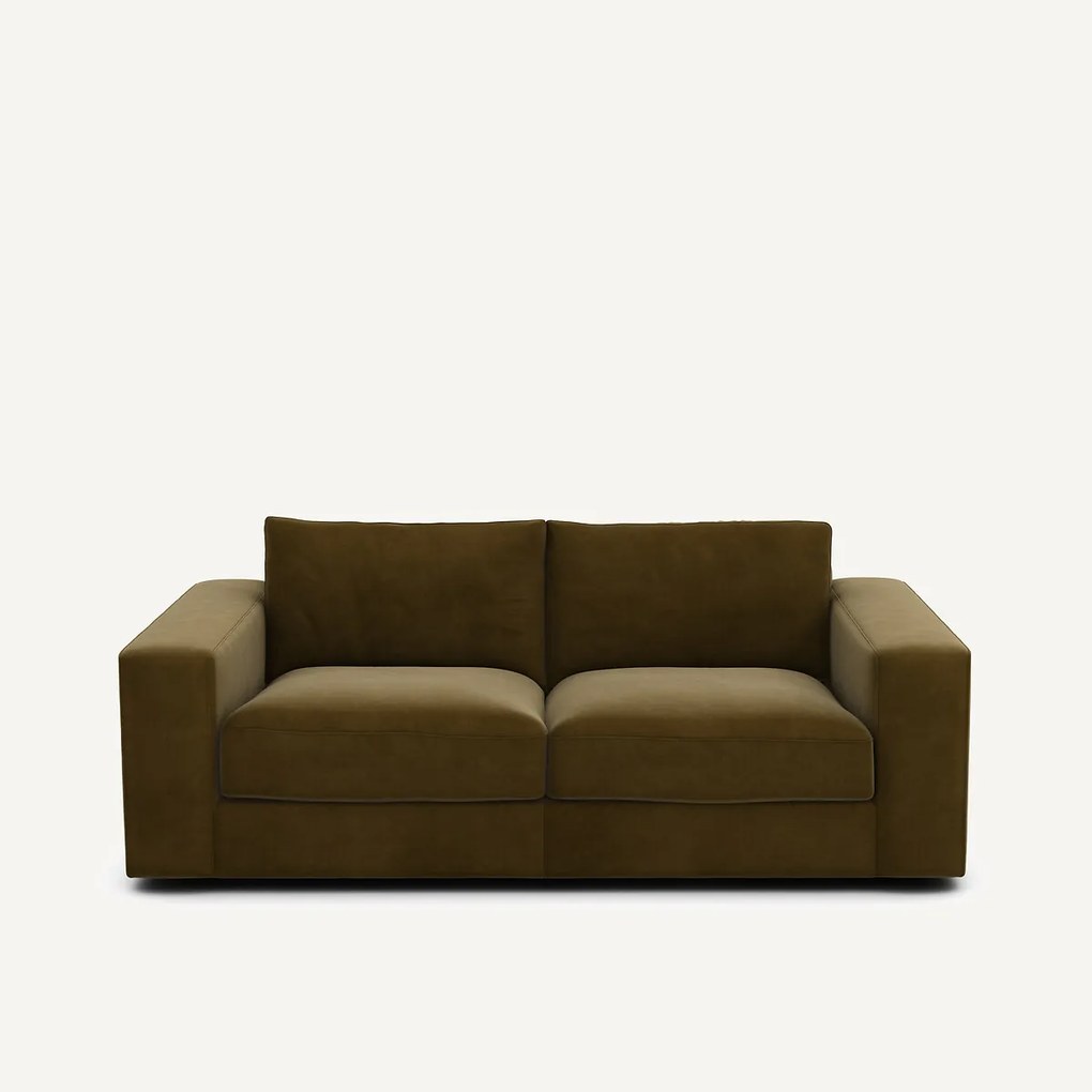 Compacte bank 3-zit in fluweel, Skander