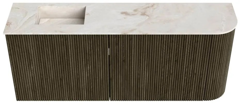 Mondiaz Joya DLux 100cm toiletmeubel ronding rechts shadow met wastafel faye links zonder kraangat frappe