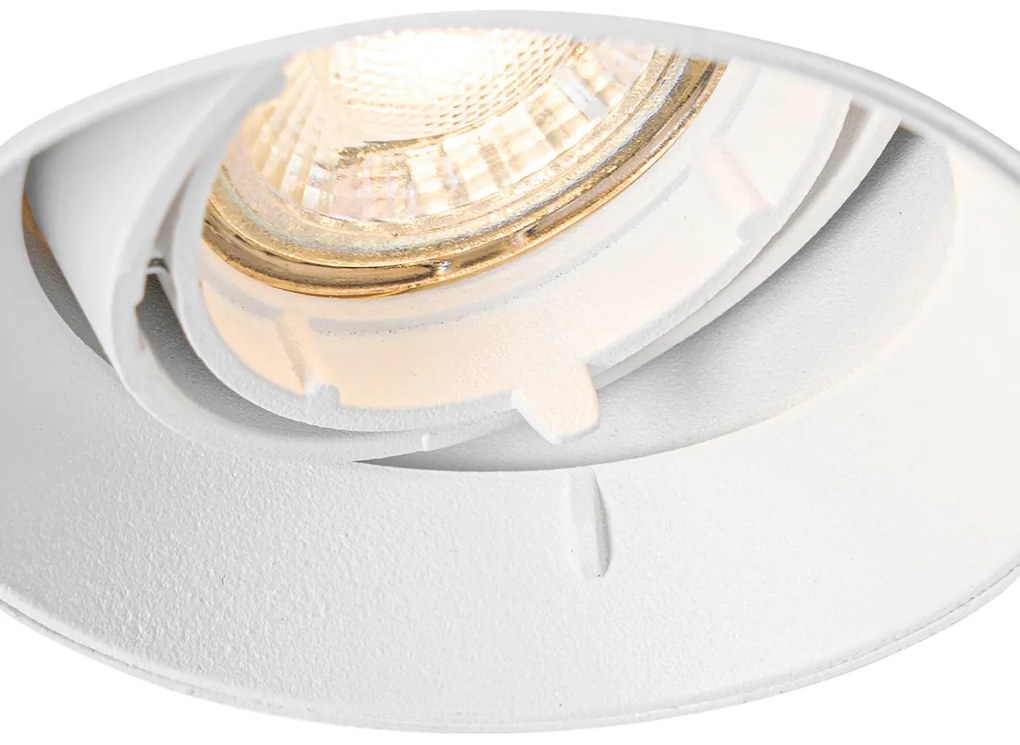 Moderne inbouwspot wit GU10 rond trimless - Oneon Modern GU10 Binnenverlichting Lamp