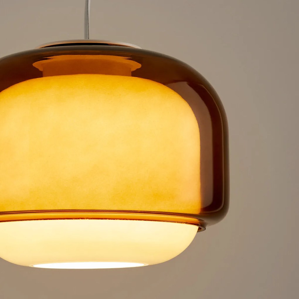 Hanglamp van gekleurd glasØ30,5 cm, KINOKO