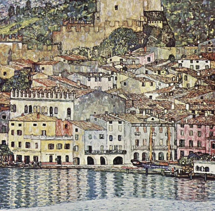Kunstreproductie Malcesine at Lake Garda (1913), Gustav Klimt