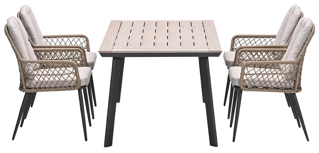 Garden Impressions Kalibo tuinset 5-delig - Penedo tuintafel 160x90 cm