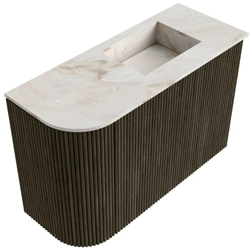 Mondiaz Joya DLux 60cm toiletmeubel ronding links shadow met wastafel faye rechts zonder kraangat frappe