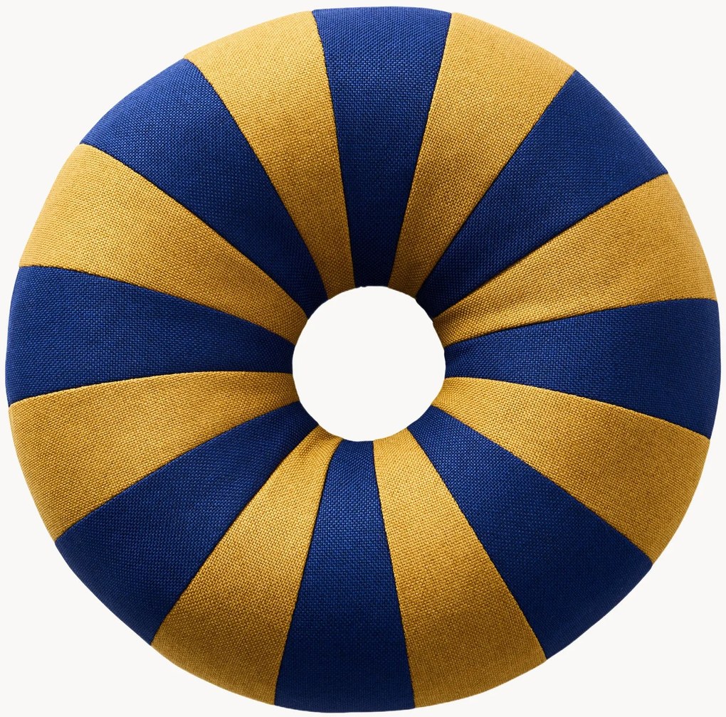 Rond gestreept kussen Float