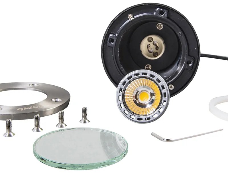 Moderne grondspot staal RVS - Basic Round