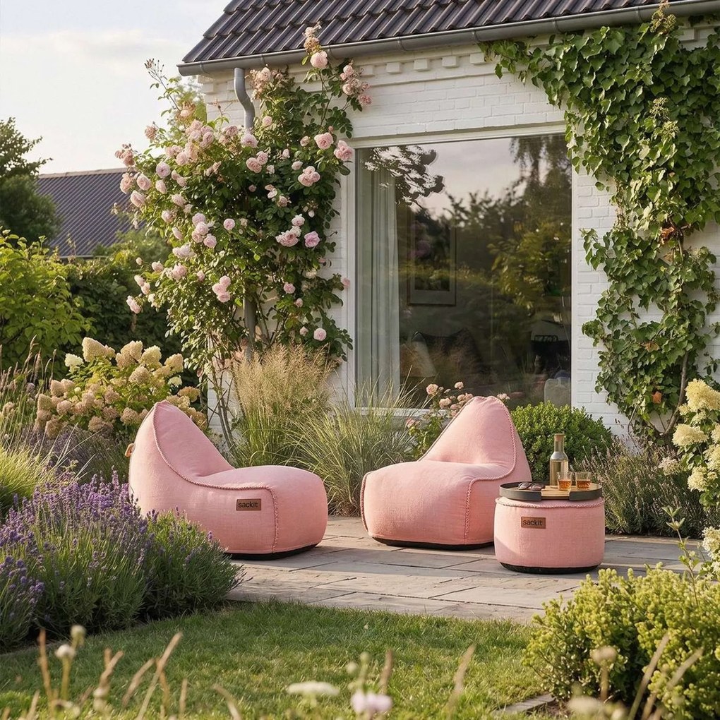 Cobana Lounge Stoel & Pouf Outdoor - Kirra Rose