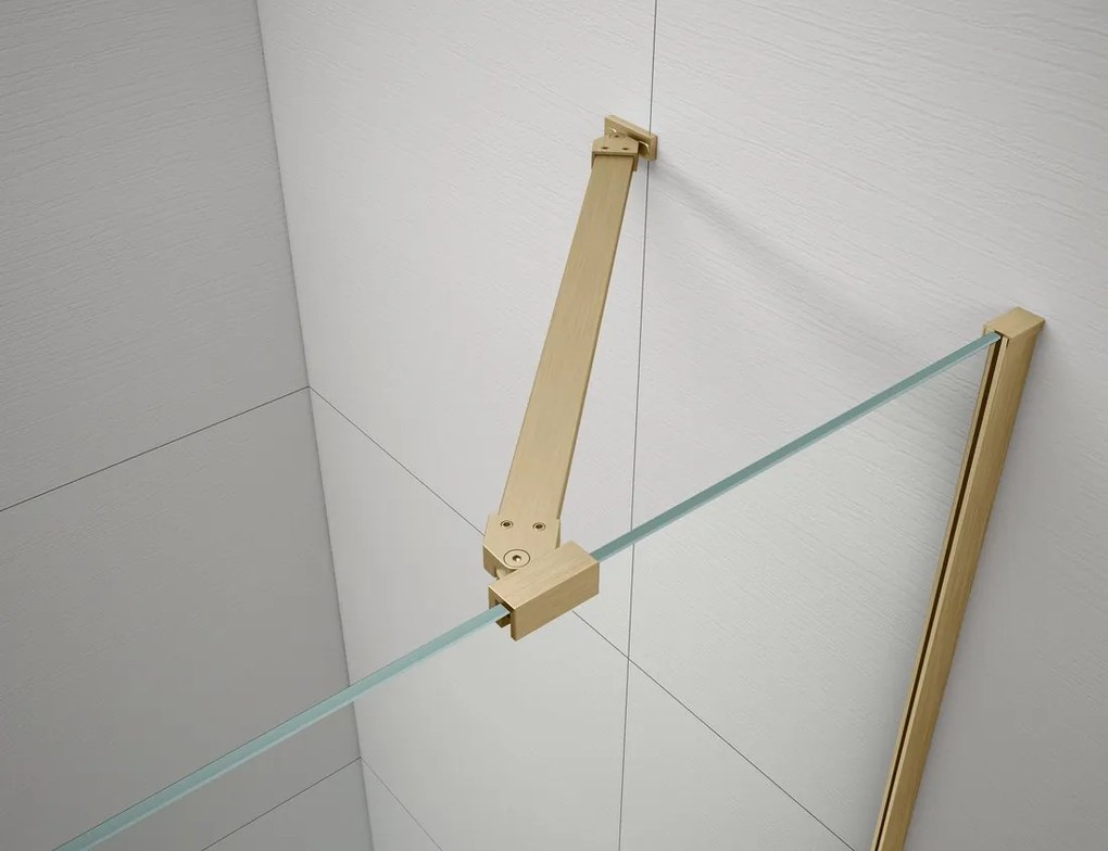 Gelco Trinity douchecabine met mat glas 110x80cm links goud