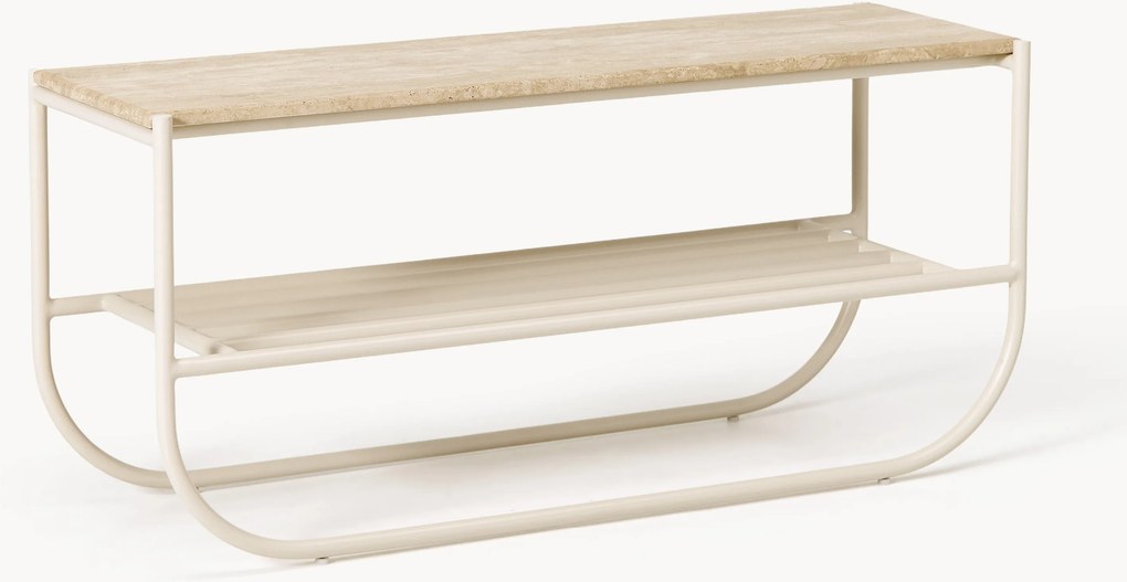 Schoenenkast Disa met travertijn plank