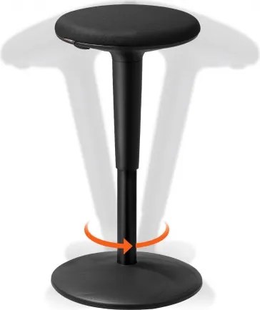 VEVOR Active Chair Wobble Stool Staande kruk Wobble Chair, in hoogte verstelbaar (55-72 cm), ijzeren kantoorkruk, draagvermogen 120 kg Kruk ideaal voor scholen, kantoren en woningen, kantelhoek 8°, zwart