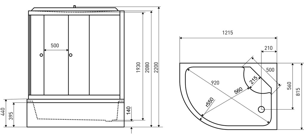Kerra Juan complete douchecabine 120x80cm rechts
