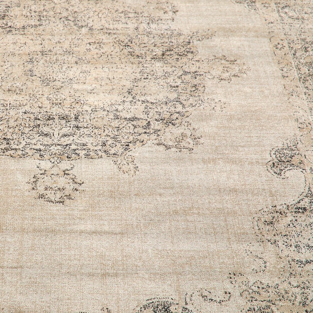 Vintage vloerkleed, bedrukt, used-effect, DIONA