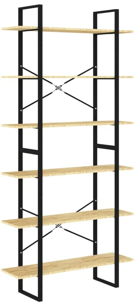 vidaXL Hoge kast 100x30x210 cm massief grenenhout