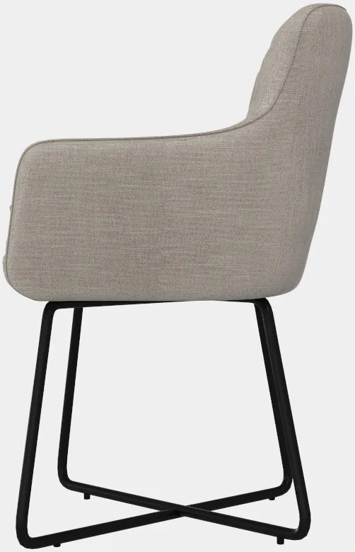 Eetkamerstoel - Arne - stof Bjorn grof geweven creme