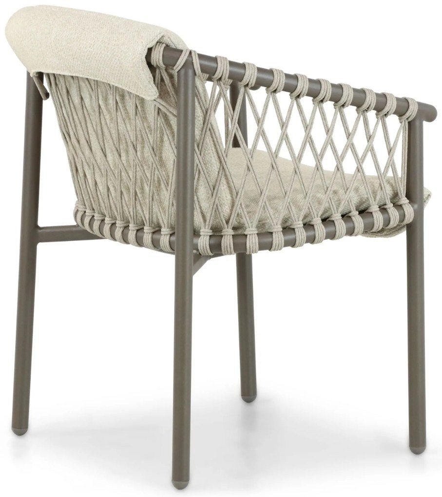 Tuinset 6 personen Aluminium/rope Taupe 4 Seasons Outdoor Allora/Boston