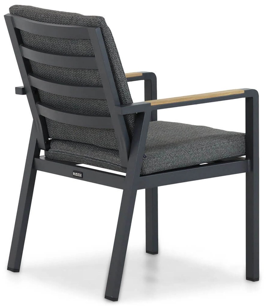 Tuinset 4 personen 180 cm Aluminium/teak Grijs Lifestyle Garden Furniture Marseille/Riviera