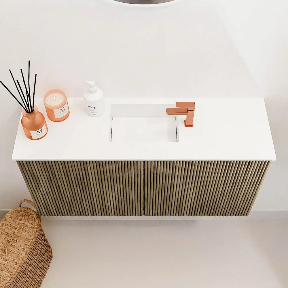 Mondiaz Joya 80cm toiletmeubel dusk met wastafel faye midden 1 kraangat talc