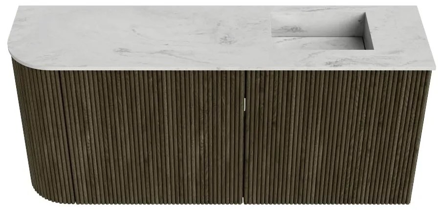 Mondiaz Joya DLux 90cm toiletmeubel ronding links shadow met wastafel faye rechts 1 kraangat opalo