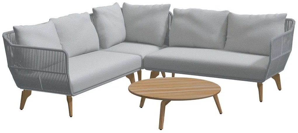 4 Seasons Outdoor Zucca salontafel Ø 90 cm * SALE *  Loungetafel    houtkleur weerbestendig