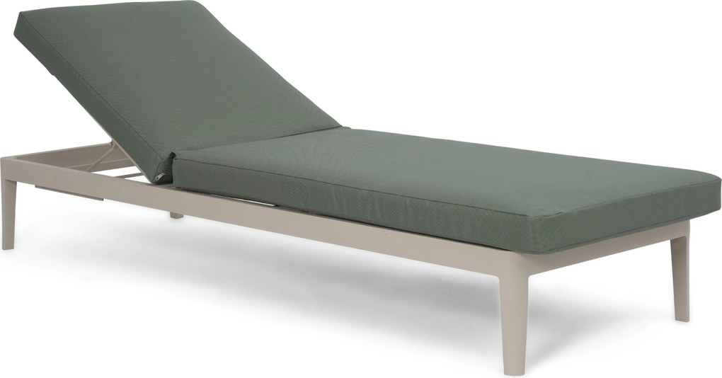 Lifestyle Garden Furniture Mateo Ligbed Met Kussen Loft/moss Green Aluminium Taupe