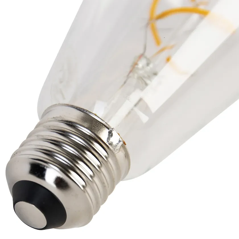 Set van 5 E27 LED lampen spiraal filament ST64 5W 400 lm 2200K
